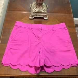 Loft shorts with scalloped detail.